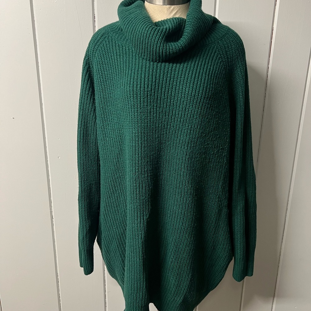 Amazon Deep Green Cowl Neck Sweater